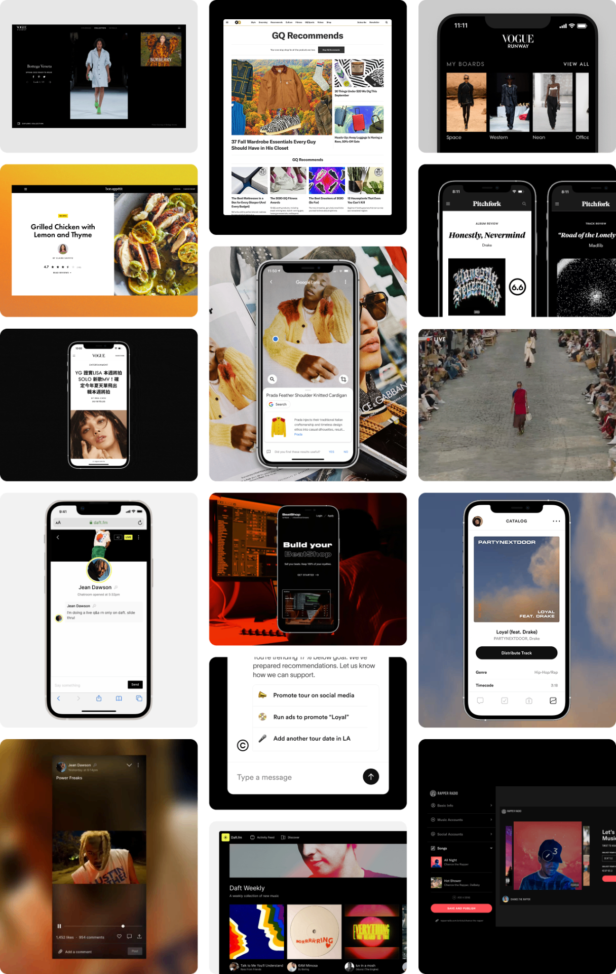 Selected work samples